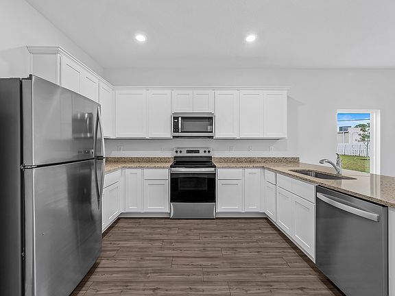 The kitchen comes with all appliances included