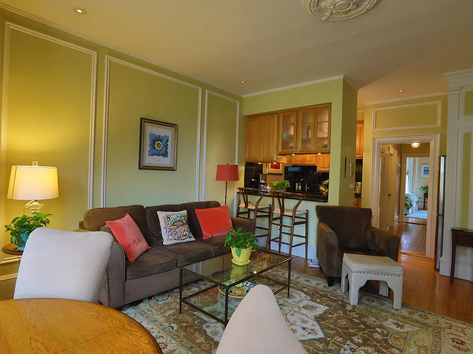 Living room looking from dining area