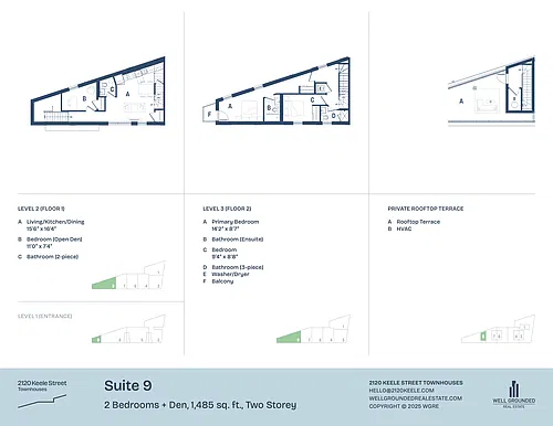 Floor plan 2 Bedroom + Den (Coming Soon)