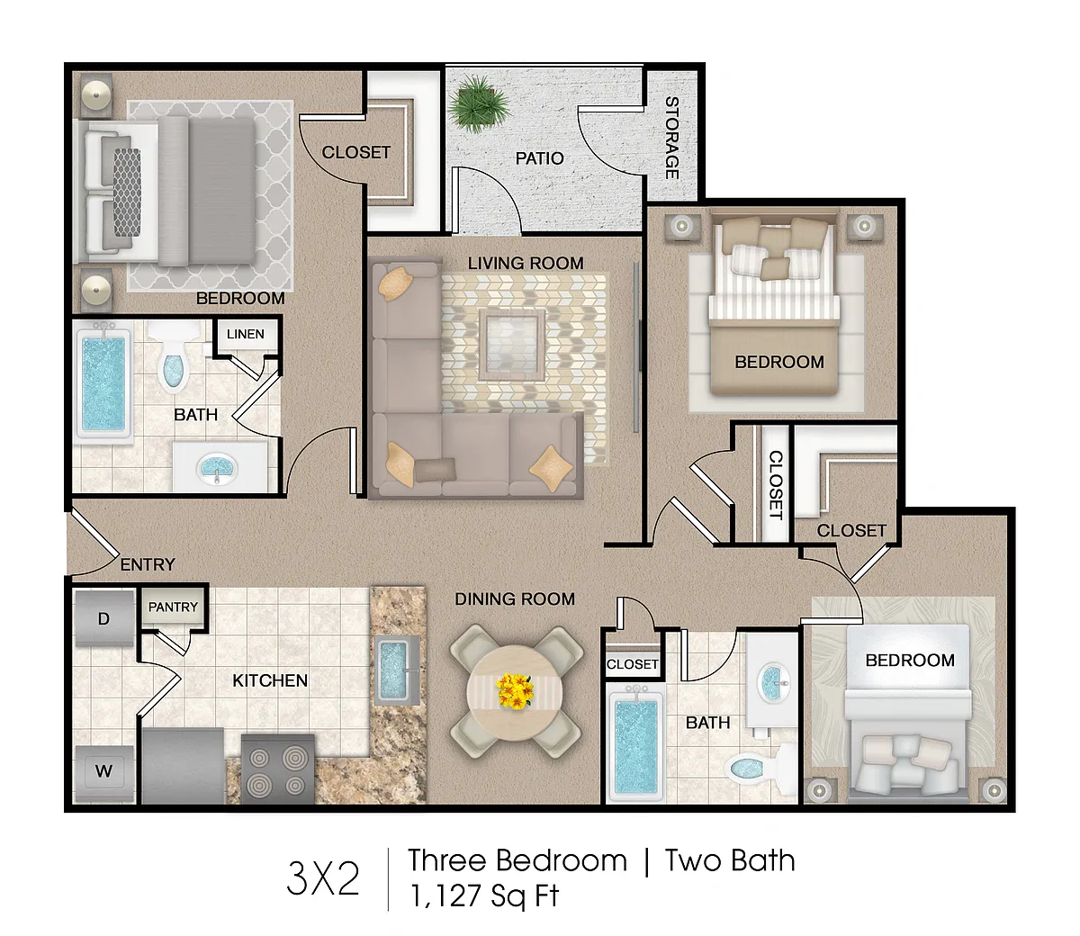 Floor plan 3 Bedroom