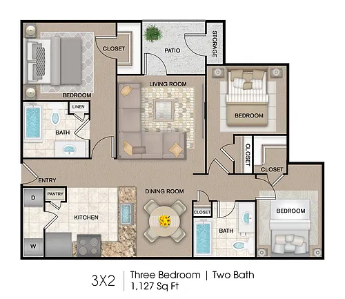 Floor plan 3 Bedroom
