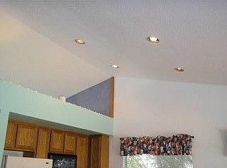 High Ceilings and Pot Shelf for Plants, Vases, etc with lights on a dimmer