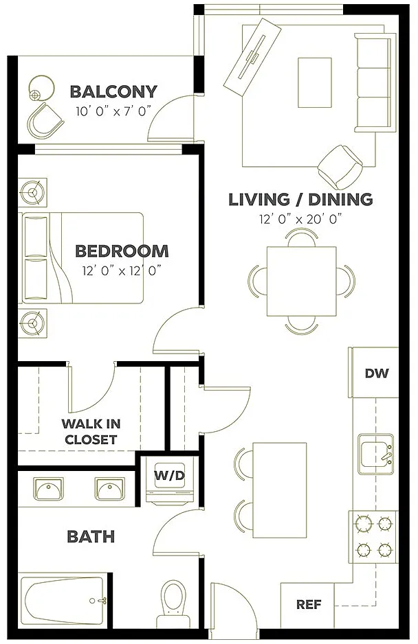 Floor plan 1X1 C14