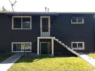 Front view of fourplex.