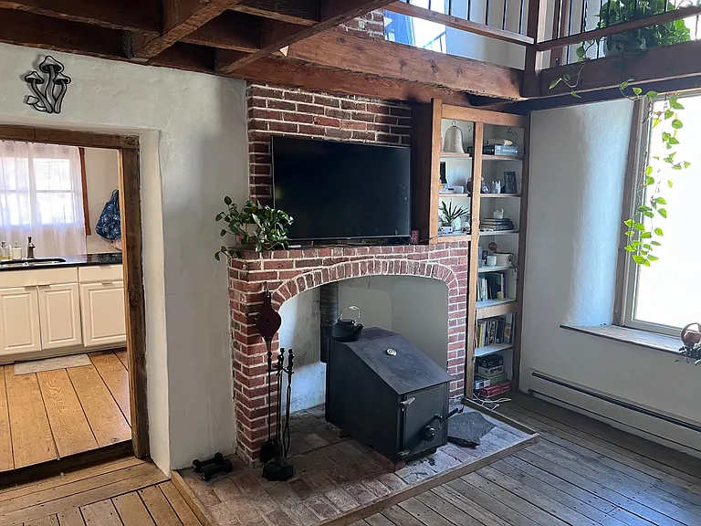 Living Room w/ wood burning stove