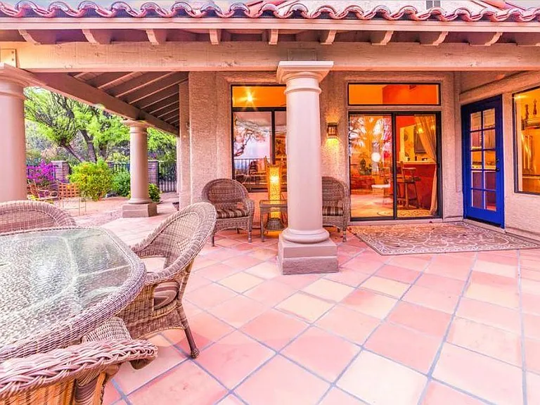 Your back patio that faces southwest towards the desert.