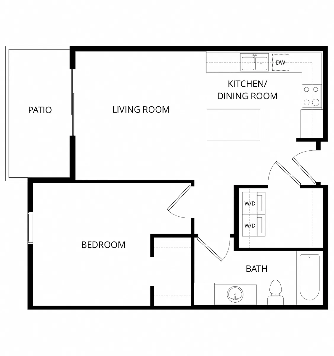 Floor plan 1x1 Savannah