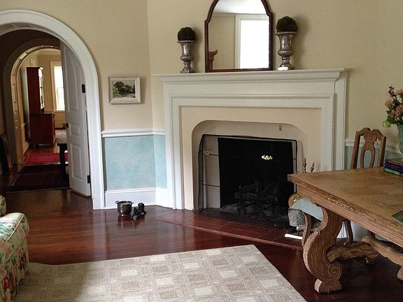 fireplace in entrance hall