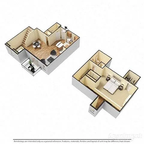 Floor plan Studio with Loft