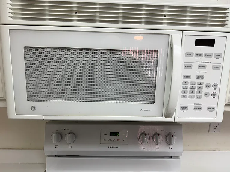 Microwave over kitchen.
