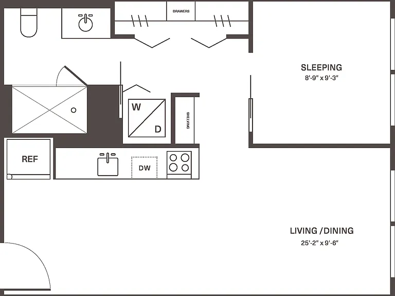 M3 One Bedroom Apartment at Fishtown Urby M3 One Bedroom Apartment at Fishtown Urby