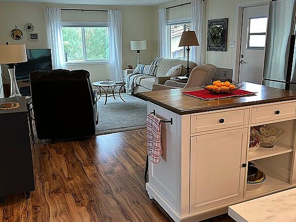 Living room off kitchen