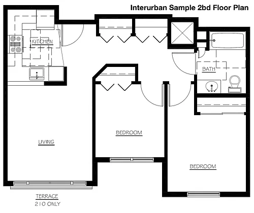 Floor plan 2-Bedroom