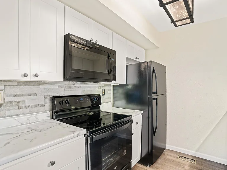 Kitchen; walk to Forest Park from this unit