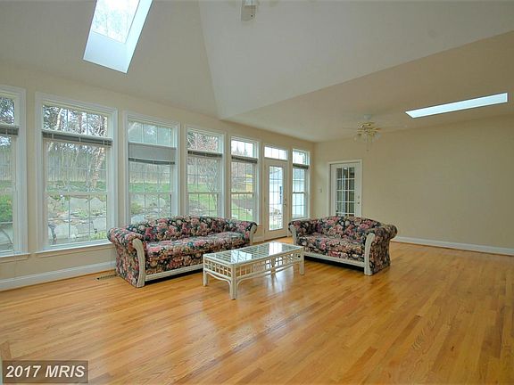 Sun room with skylights and sun filled windows