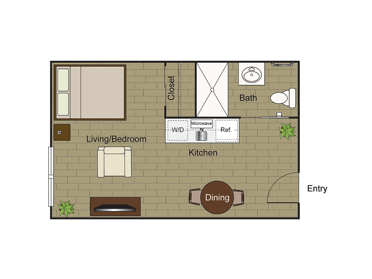 Floor plan MFTE - Studio