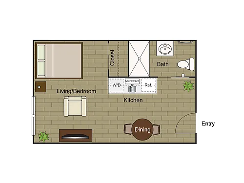 Floor plan MFTE - Studio