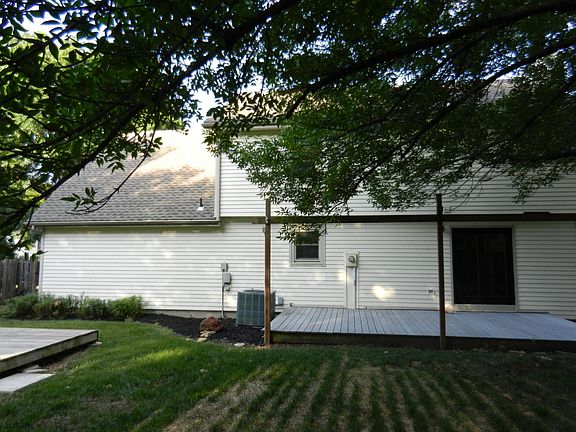 Backyard with two decks