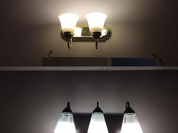 Before and after hall bath