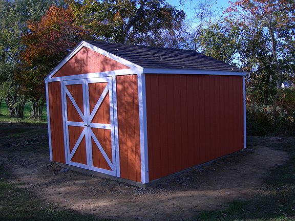 10x12 wood shed cement slab