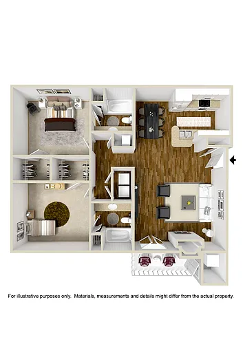 Floor plan Two Bedroom B