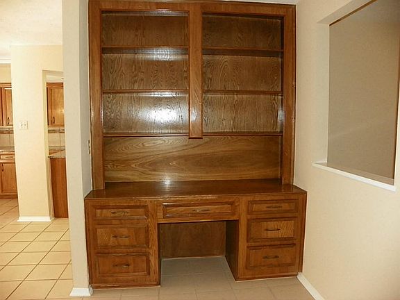  Stained built-in Desk in Family Room