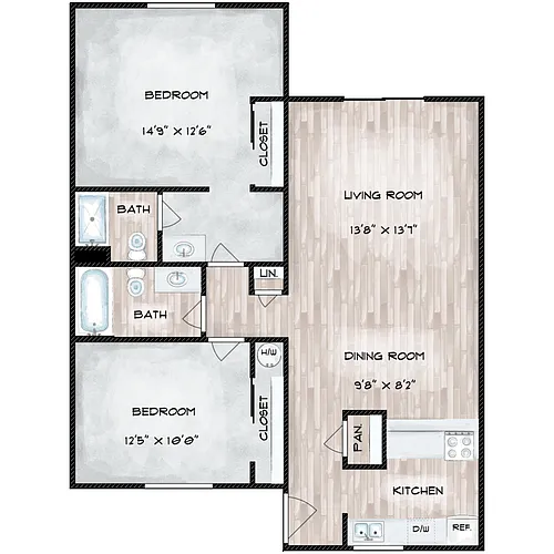 Floor plan 2x2 - CLASSIC