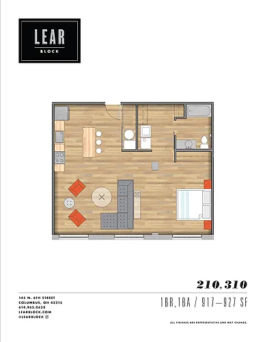 Floor plan Lear Block 210 and 310