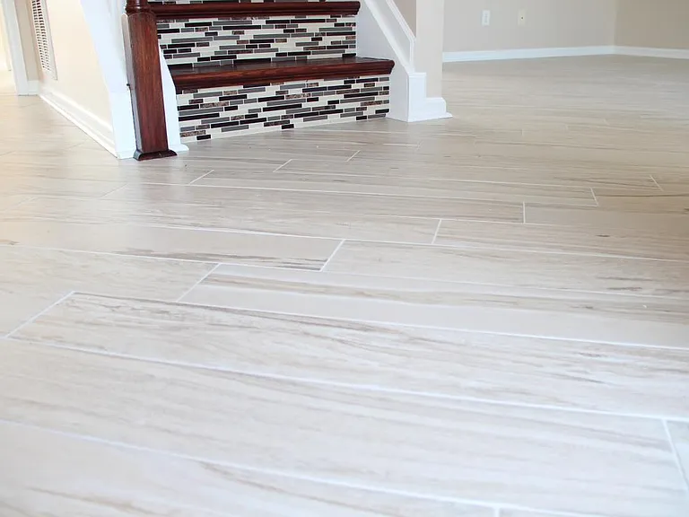 New tile throughout the house!