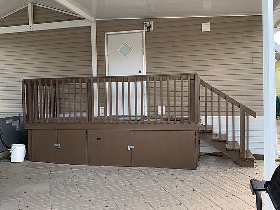 back entrance and storage