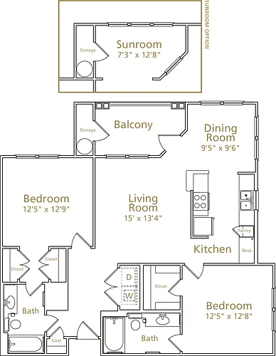 Floor plan Lynnhaven Sunroom