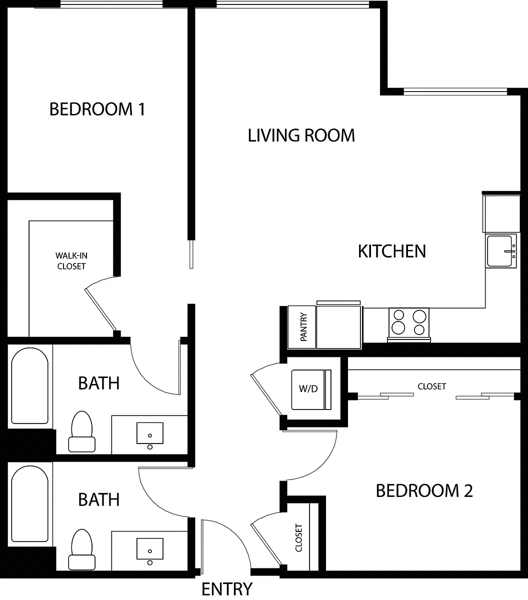 Floor plan 2.2.10 No Balcony