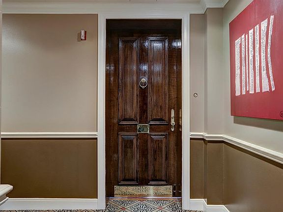 REFINISHED MAHOGANY FRONT DOOR