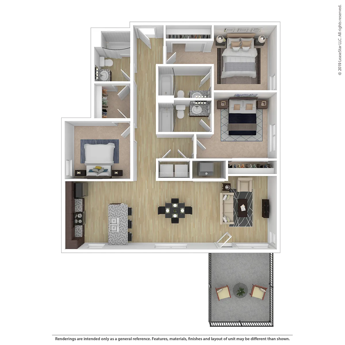 Floor plan The Passenger (per bed)