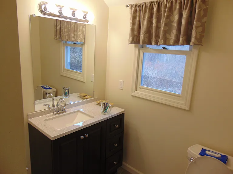 Down stairs 1/2 bath.