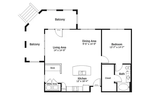 Floor plan Oaks 4.A4