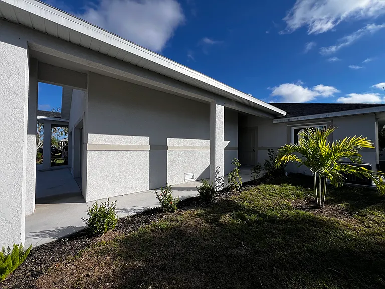 Walk way to front door