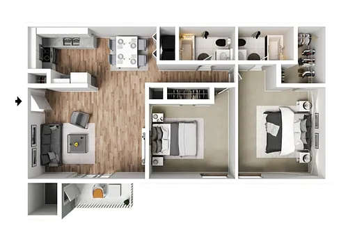 Floor plan 2 x 2 Richland