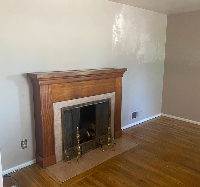 Beautiful wood burning fireplace
