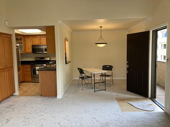 View of kitchen and dining room from the living room
