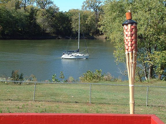 view from rear deck at River