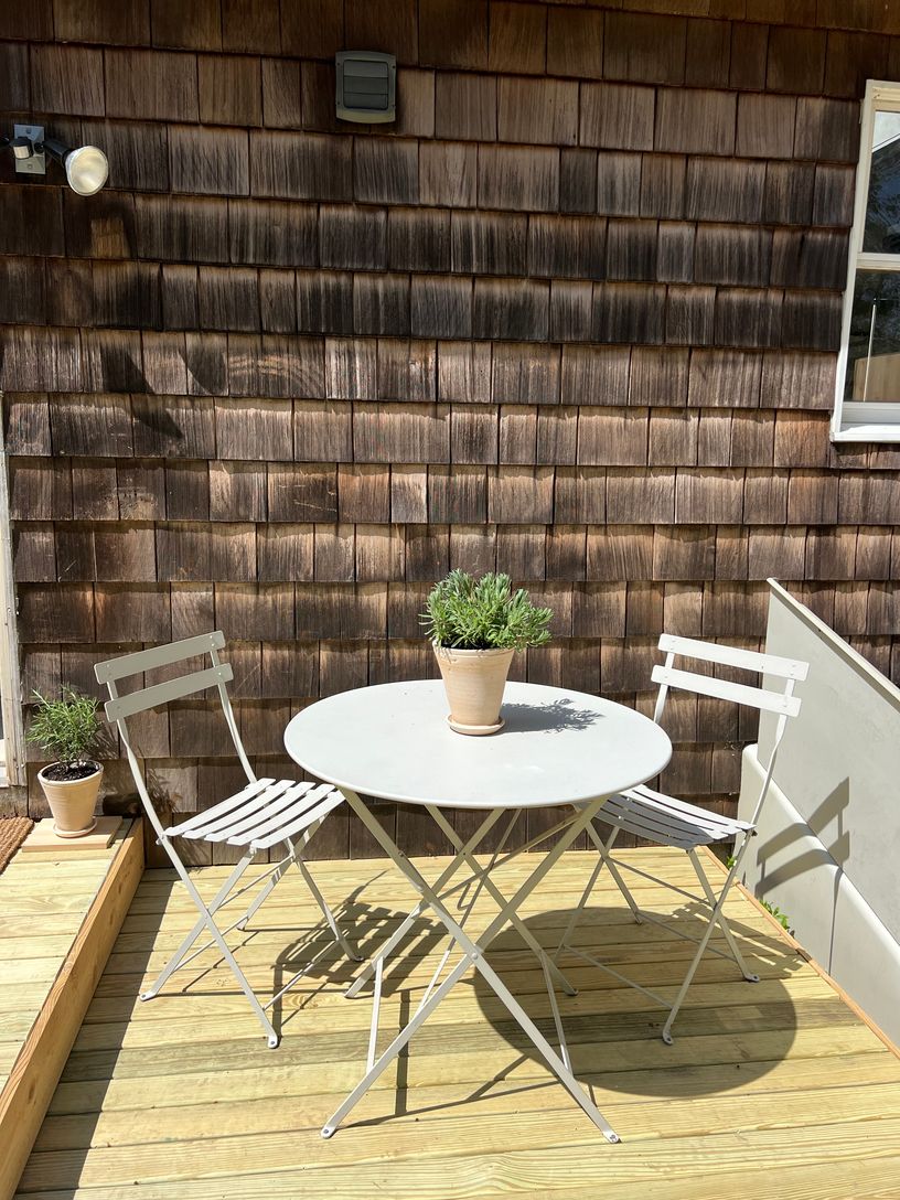  the perfect sunny spot for a morning coffee