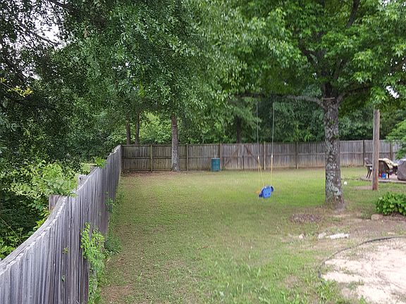 Large fenced backyard