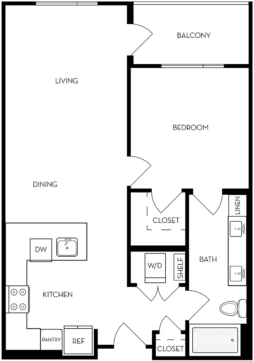 Floor plan 1X1 B3