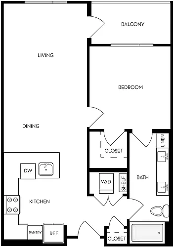 Floor plan 1X1 B3