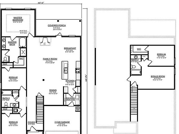 Entire house floor plan (this plan is reversed, but otherwise exactly layout)