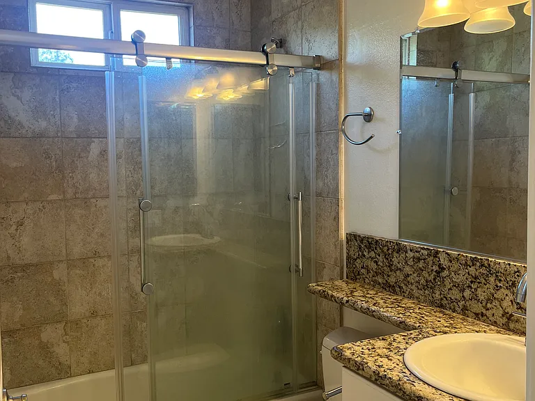 Bedroom 1 Shower with Glass Shower