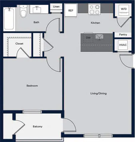 Floor plan One Bedroom