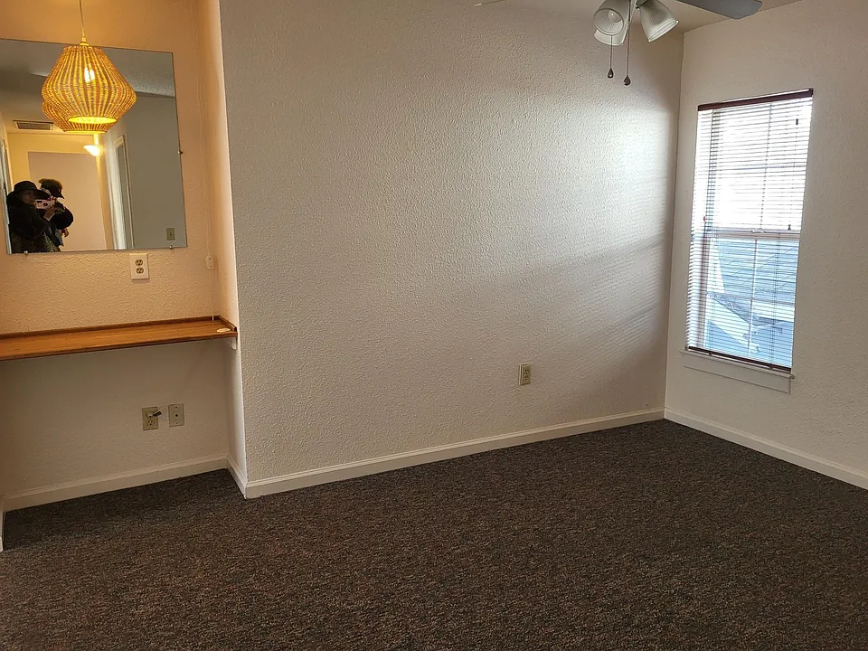 Computer space next to living room