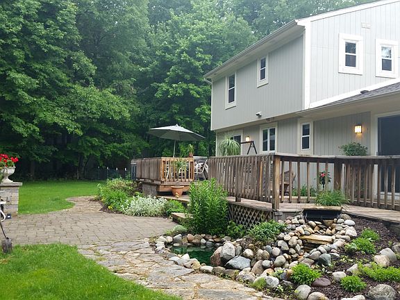 second deck and waterfall